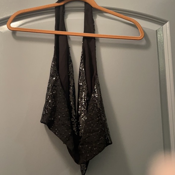 A/X Armani Exchange Black Sequined Small Vest - Picture 4 of 4